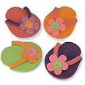 Tiki Flip Flop Glass Coaster Set of 4