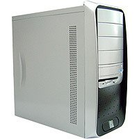 AOpen Computer QF50C Silber PC Gehäuse MidiTower 4 x 5.25 Silber & Schwarz
