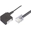 Adapter RJ45 auf TAE-F Kupplung mit ca. 0,2m Kabel VE=1