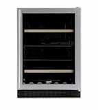 Marvel Beverage and Wine Refrigerator   24 Wide   Black Cabinet, Stainless Glass Door