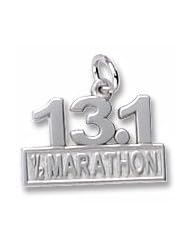 Rembrandt Charms, Half Marathon Charm in Solid Sterling Silver or Gold, Engravable