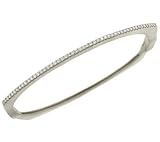 Italian prong Matte Diamond Bangle Bracelet .52cttw