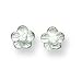 14k White Gold Flower Earrings
