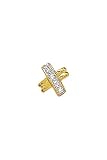 14k Gold and Diamond X Tie Tac