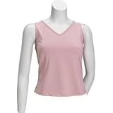 Bolle Tennis Sweet v-neck Sleeveless Top w/Strpes (COLOR: Pink/White, SIZE:Extra Small)