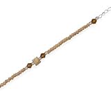 Wood and Glass Bead Anklet