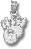 Baylor Bears 1/2 BU Paw Pendant - Sterling Silver Jewelry