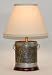 Vintage Small Grey Handled Tin Unique Table Lamp