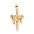 14k Cross Charm - Measures 18.2x35.3mm