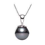 14k Gold Chain Black Tahitian 10-11mm Pearl Pendant