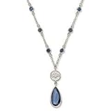 Denver Broncos Blue Crystal Necklace