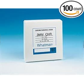 Whatman 3MM CHR Chromatography Paper; Type: Sheet; Size: 4 x 5.25 in.