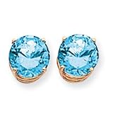 14k 10mm Blue Topaz earring XE77BT