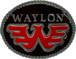 Waylon Jennings W Logo Metal Buckle
