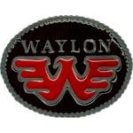 Waylon Jennings "W" Logo Metal Buckle