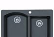 Swanstone QZDB-3322077 Large and Medium Double Bowl Self-rimming Kitchen Sink Ne