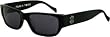 Tres Noir Shiny Black POLICE AND THIEVES Sunglasses w/ POLARIZED Smoke Lens