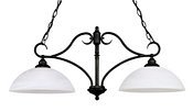 Hunter Kenroy HAMILTON 2 Light Island Light model number 91380BRZ-Ken ceiling