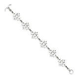 Sterling Silver Gothic Bracelet - 7.5 Inch - Toggle - JewelryWeb