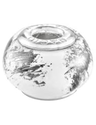 Bacio Ceramics Fine Italian Crafted Silver Hurricane Bead Charm. Made in Italy!