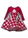 Girls Rare Editions Red Christmas Tree & Dot Dress