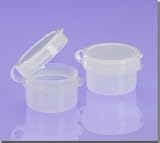 Zink Color 3 Gram plastic Natural Hinged sampling Jar x 50 pc