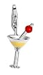 Charms Anh�nger f�r Bettelarmband *Cocktail Drink* 0175 Charm - Cocktail