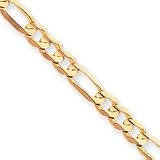 10k Light Figaro Chain Necklace - 20 Inch