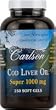 Super 1000 mg Cod Liver Oil by Carlson - 250 Softgels