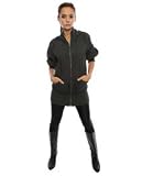 Triple 5 Soul - Triple 5 Soul The Academia Long Varsity Bomber,Light Jackets for Women (555 Soul)