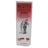 Scotts Emulsion Cherry Cod Liver Oil With Vitamin A & D - 6.75 Oz