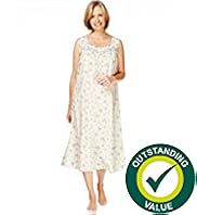 Square Neck Floral Print Nightdress