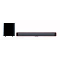Samsung HT-WS 1 R 2.1 Heimkinosystem (260 Watt, Wireless Subwoofer) schwarz/rot