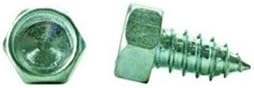 DrillSpot #8-15 x 3/4" UnSlotted Indented Hex Head Sheet Metal Screw Type A, Zinc, Pack of 8000