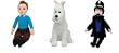 Ty Beanie Baby the Adventures of Tintin 3 Pc Set Captain Haddock, Snowy the Dog, Tin TIN