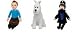 Ty Beanie Baby the Adventures of Tintin 3 Pc Set Captain Haddock, Snowy the Dog, Tin TIN