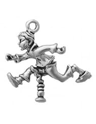 Sterling Silver 3D Jack Be Nimble Charm With Candlestick