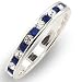 CRYSTAL BANDS - Sterling Silver Clear and Sapphire Swarovski Crystal Band