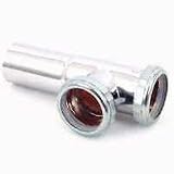 Chrome End Outlet Tee, 1 1/2