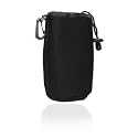 Cosmos &reg; Black Medium DSLR camera Drawstring Soft Neoprene Lens Pouch Bag Cover for Sony Canon Nikon Pentax Olympus Panasonic + Cosmos Cable Tie