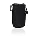 Cosmos ® Black Medium DSLR camera Drawstring Soft Neoprene Lens Pouch Bag Cover for Sony Canon Nikon Pentax Olympus Panasonic + Cosmos Cable Tie