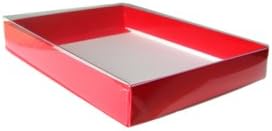 4 Bar Christmas Red Greeting Card Boxes (5 1/4" x 3 3/4" x 1") 25/Ctn