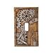 4.25 Inch Resin Steampunk Light Switch Plate Cover, Gray/Gold