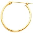 14K Yellow Gold Hoop Earrings Polished Jewelry New AX