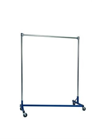 Quality Fabricators Heavy Duty Garment Z-Rack : Single Rail - 5' Base x 6' Up...