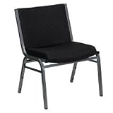 HERCULES™ Big and Tall 1000 lb Extra Wide Black Fabric Stack Chair [XU-60555-BK-GG]