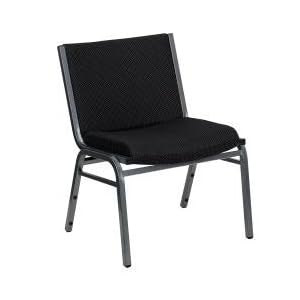 HERCULES™ Big and Tall 1000 lb Extra Wide Black Fabric Stack Chair [XU-60555-BK-GG]