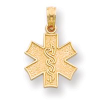 14k Medical Alert Symbol Pendant
