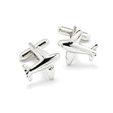 Chrome Jet Plane Cufflinks