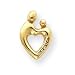 14k Heart Shaped .03ct. Diamond Mother and Child Pendant